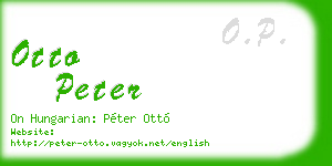 otto peter business card